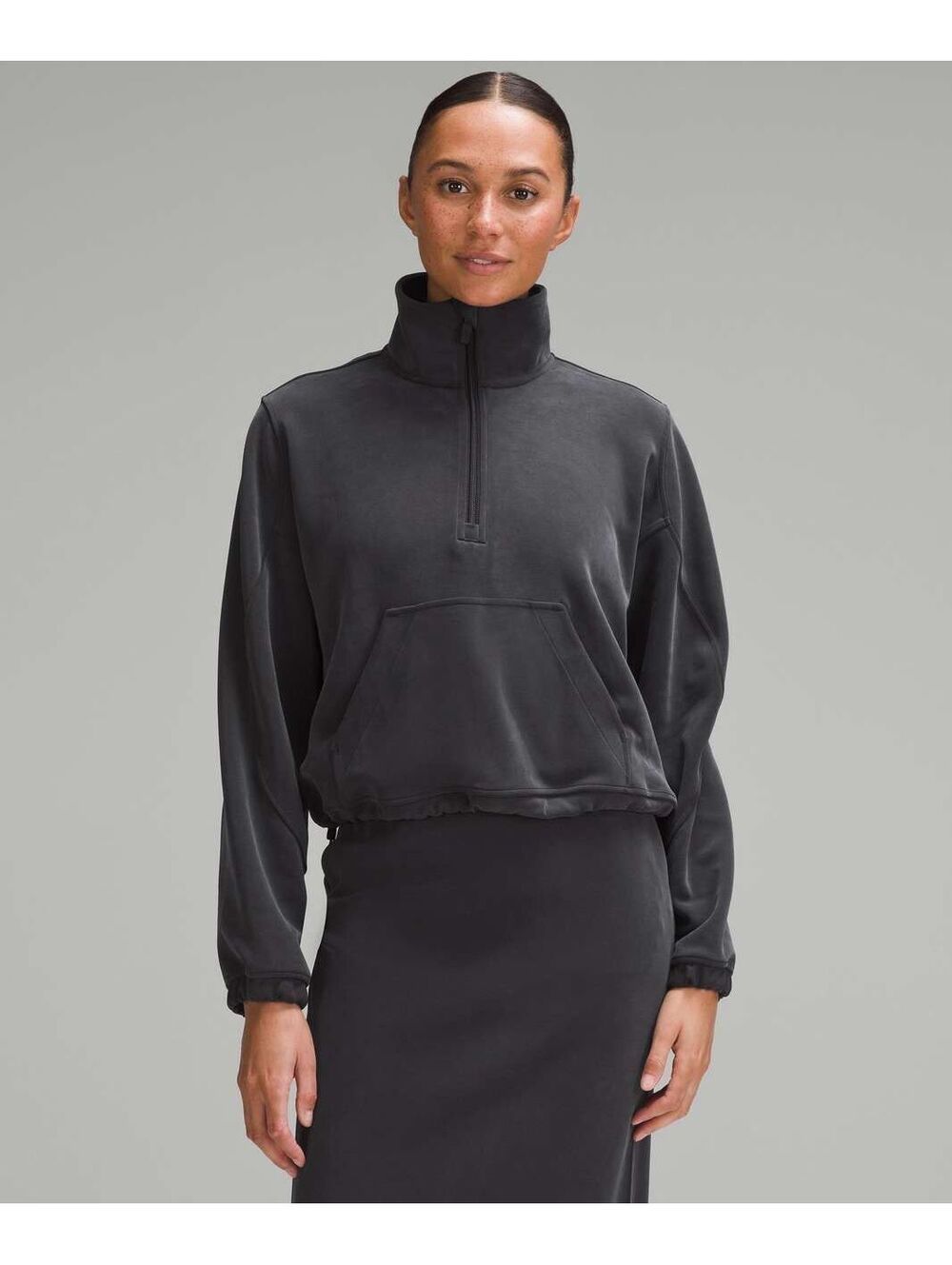 Lululemon Brushed Softstreme Half Zip Black [COPY]